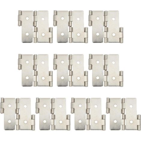 CCYKXA Stainless Steel Hinge, 10 Pieces Double Door and Window Hinge Screen Hinge, Suitable for Furniture (1/5)