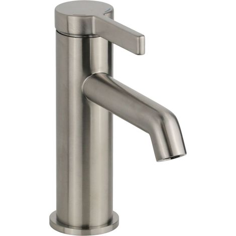 Miscelatore monocomando lavabo colore nickel spazzolato con piletta di scarico click-clack Pollini Lumea LT70005112F Nichel spazzolato (1/5)