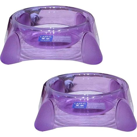 Candy color transparent crystal single bowl dog food bowl cat and dog bowl,Purple (1/4)