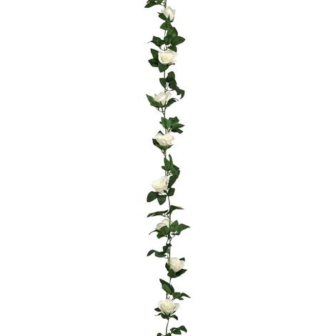 Guirnalda de rosas artificiales Naki blanco H230cm - Atmosphera créateur d'intérieur (1/3)
