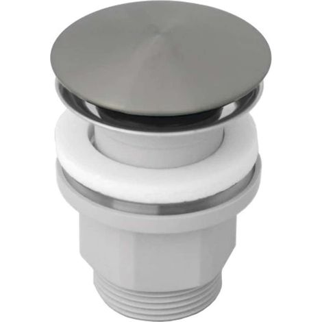 OMNIRES - Desagüe de lavabo, ClickClack, acero cepillado A64IN (1/2)