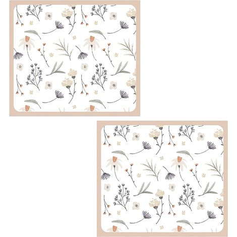 2 Housses De Protection Imperméables Pour Électroménager, Motif Fleur Orange, 50 x 60 Cm, Antidérapant (1/5)
