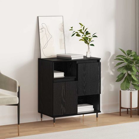 Vitrina Roble negro 60 x 35 x 70 cm Madera contrachapada