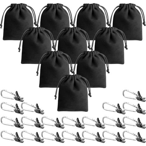 Lot de 10 sacs lestés pour rideaux de tonnelle d'extérieur - Sacs de sable pour tonnelle, lot de 10 pièces, 10 sacs lestés (1/5)