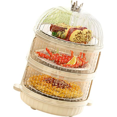 Boîte de conservation alimentaire étanche à la poussière, conteneur scellé multifonction 3 étages pour l'été (1/5)