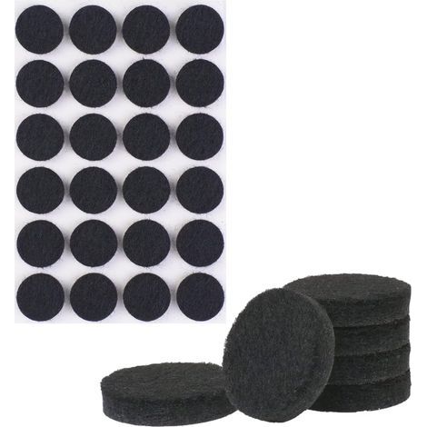 72 pezzi di feltrini autoadesivi neri da 20 mm, spessi 5 mm, per proteggere le gambe dei mobili (rotondi, 20 mm) (1/5)