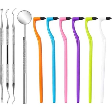 Zahnsteinentferner 10-teilig, Professionelles Zahnreinigungsset mit Zahnpolierer und Zahnstein Set, Effektive Zahnstein Entfernung für Zahnpflege und Zahnreinigung Zwischenräume, Inklusive 6 Zahnwerkz (1/5)