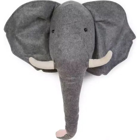 [NEUWERTIG] B-Ware Childhome Tierkopf Wanddeko Tierkopf Elefant Wanddekoration Kinderzimmer Grau