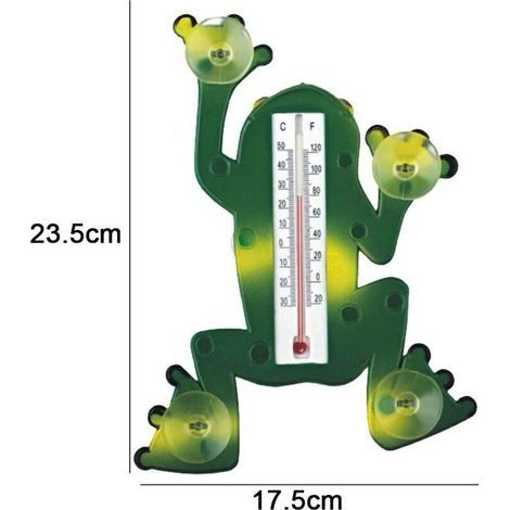 Cartoon-Frosch-Thermometer mit Saugnapf, für Innen- und Außengebrauch – (1/3)