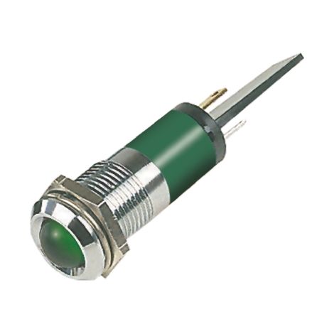 Voyant LED lumineux  Vert RS PRO, dia. 14mm, 110V c.a., IP67 ( Prix pour 1 )