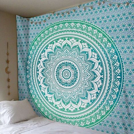 Tapestry - Mandala - Polyester - Rectangulaire - Usage Multiple Intérieur Extérieur - 150x130 cm ou 200x150 cm (1/5)