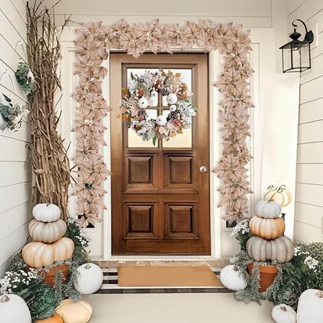 1 Stück Herbstdekoration – Herbstkranz – künstliche Blättergirlande, Thanksgiving-Dekoration, Verandadekoration – ohne Beleuchtung (1/3)