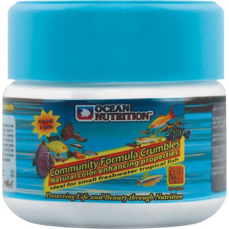 Ocean Nutrition Community Formula Crumbles  - Alimento Granulado Desmenuzado para Pequeños Peces Tropicales de Agua Dulce
