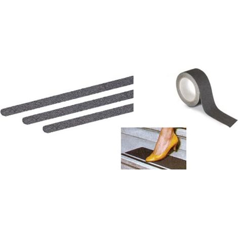 BARBERO NASTRO ADESIVO STRISCIA ANTISCIVOLO NERO PER PAVIMENTI SCALE - mm 50 x 10 mt