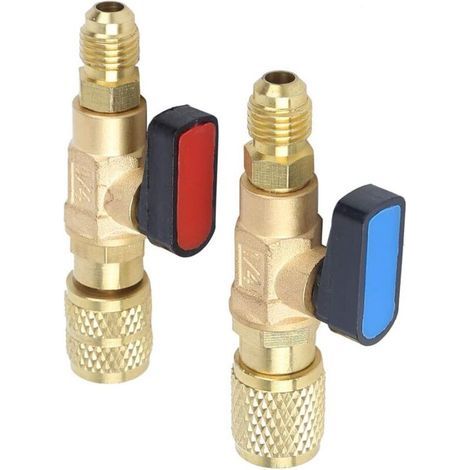 Adaptateurs Rapides en Laiton de connecteur de coupleur de climatisation pour Le côté Bleu Rouge Rouge élevé de R22 R410A (1/5)
