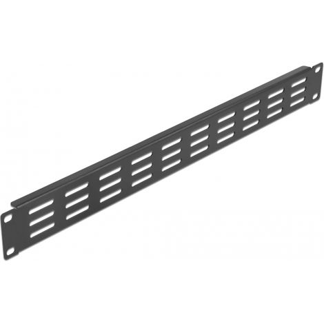 Delock Panel de gabinete de red de 19 con ranuras de ventilaciÃ³n horizontal 1U negro