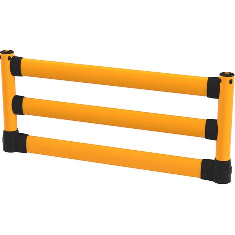 BLACK BULL FLEX+ Rammschutz-Geländer L-Line mit Unterfahrschutz Pfosten Anfang/Ende