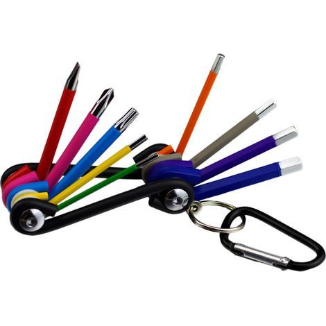 9-teiliges, mehrfarbiges Sechskantschlüssel-Set, Schraubendreher, Inbusschlüssel, Kugelkopf, professionelles Inbusschlüssel-Set (1/5)