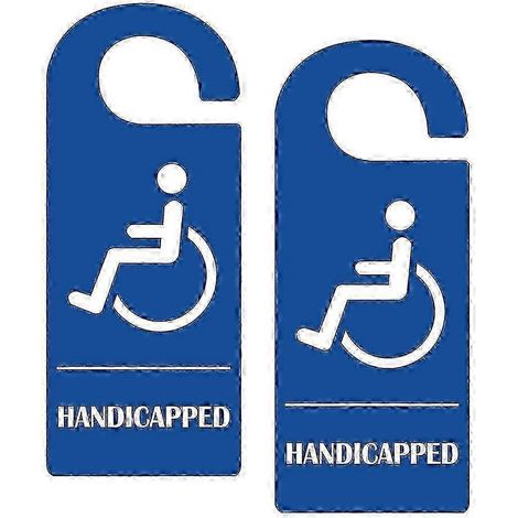 Panneaux de stationnement pour personnes handicapées, 8,9 x 21,6 cm, lot de 2, étiquettes de stationnement pour fauteuils roulants SP (1/5)