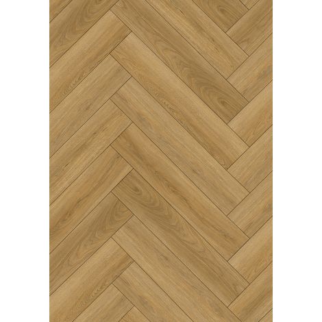 Mexen Chattanooga Vinylplatten Fischgrät 570 x 95 mm LVT Dryback 2,5 mm, PVC-Unterlage, 4 V-Fuge, Eiche
