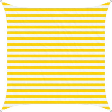 Sun Shade Sail Yellow and White 2.5 x 2.5 m vidaXL