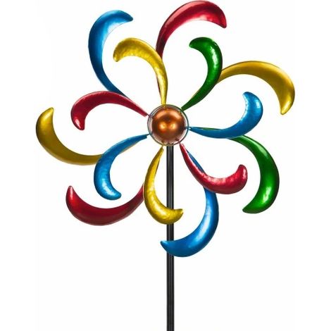 Gartendekoration Windmühle mit Regenbogeneffekt, 160 cm