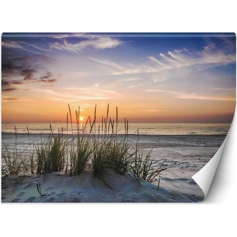 Papier peint coucher de soleil sur la plage - 150 x 105 cm