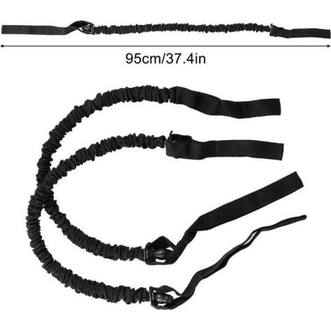 Roue Abdominale - 2 Pièces - Corde De Traction - Bandes De Résistance - Gris (1/4)