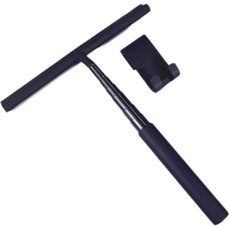 Raclette télescopique pour vitres et portes vitrées avec support long pour le nettoyage des murs (1/4)