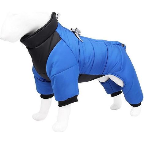 Warmer und winddichter Mantel für kleine Hunde, blau, Größe M, ideal für den Winter, Jacke für kleine Hunderassen, stilvolles Geschenk für Haustiere.