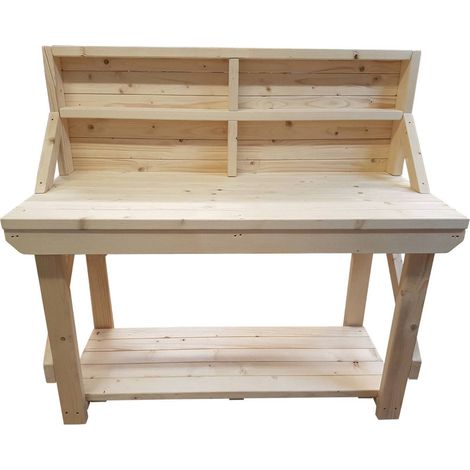 Acorn Wooden Workbench 4ft (120cm length) With back panel