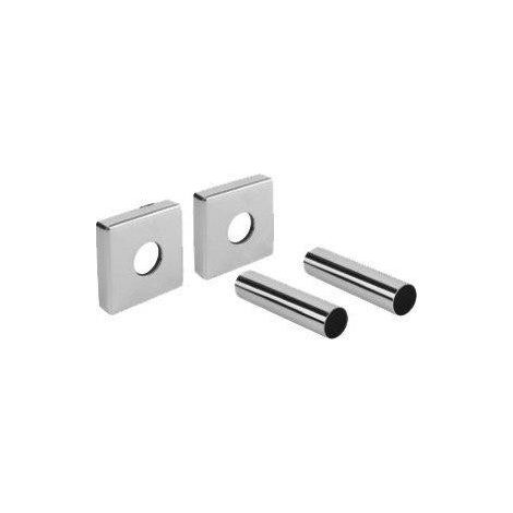 Sapho - Rosace de couverture de forme carrée, inox brossé CP812 (1/2)