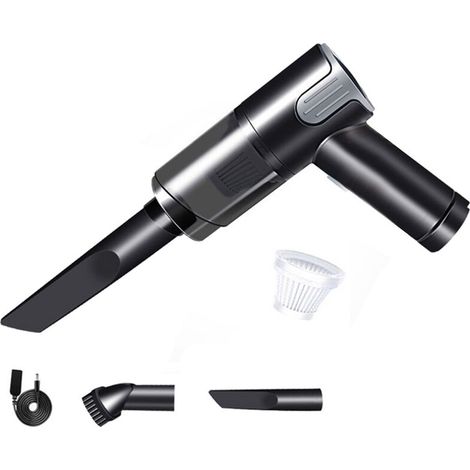 Aspirateur de voiture portable, puissant aspirateur à main pour voiture et maison, mini aspirateur gris (1/5)