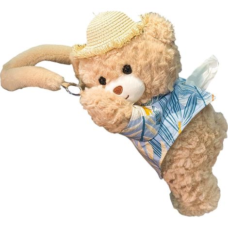 Porte - Mouchoirs Auto - Distributeur Auto Ours en Peluche - Housse De (1/5)