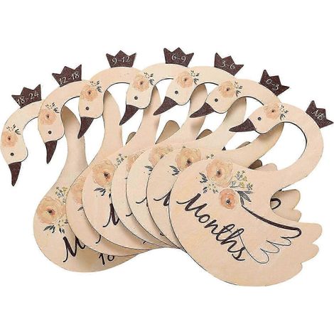Lot de 7 séparateurs en bois pour placard de bébé, de la naissance à 24 mois, à offrir en cadeau (1/5)