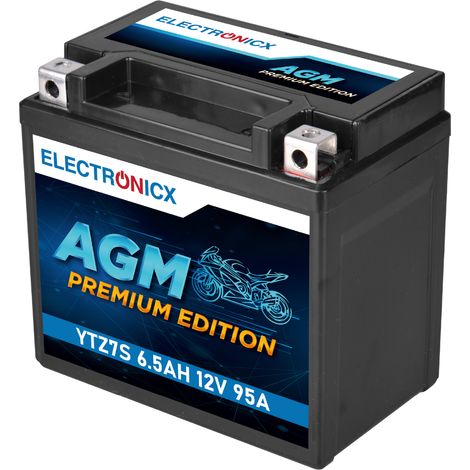 Electronicx YTZ7S AGM Motorradbatterie 12V 6.5Ah – Wartungsfrei & Leistungsstark – TTZ7S-BS YTZ7-S AGM12-7Z-S - Premium Batterie 12V Wartungsfrei