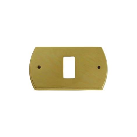 COPRINTERRUTTORI BORDO TONDO 1 POSTO IN OTTONE LUCIDO- - in ottone lucido - 2 pezzi
