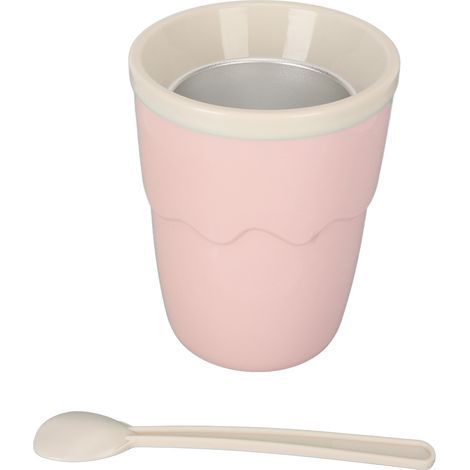Gobelet Slushie 200ml Portable Léger en Aluminium PP - Idéal Voyage Camping Famille Rose (1/5)