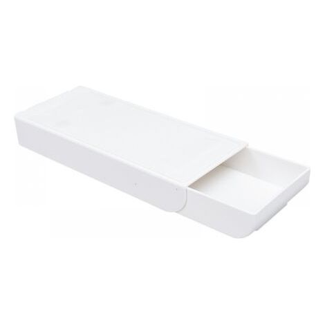 Organiseur de bureau Boîte de rangement en plastique ABS blanc pour fournitures de bureau et papeterie (1/5)