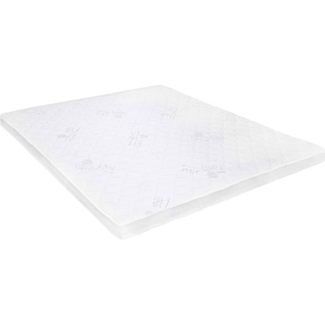 Sur-matelas 140 x 200 cm Mousse de gel 7 cm