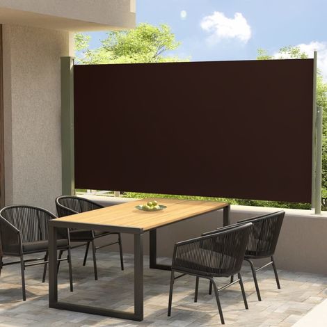 Brise-vue ou Auvent latéral Marron 160 cm de haut et 3 mètres de long. Idéal terrasse, patio et balcon. Discrétion et Intimité (1/5)