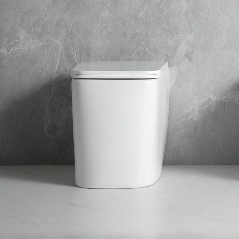 WC filo muro a pavimento in ceramica colore bianco lucido FT54D