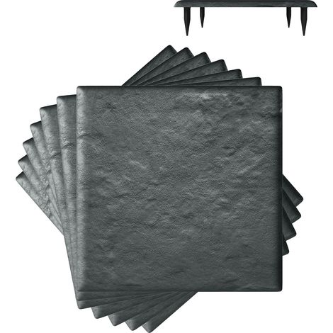 COSTWAY Percorso Giardino Esterno Camminamento Paesaggistico Paesaggio Decorativo Mattoni Di Plastica Pietra Pavimentazione Piastrelle Picchetto Terreno Luce (1/5)
