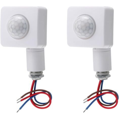 2 Pièces Capteur de Mouvement Infrarouge corporel PIR AC 85-265 V (220 V), Plage de détection 12 m à 160 °, Trou de Montage de 10 mm (1/5)