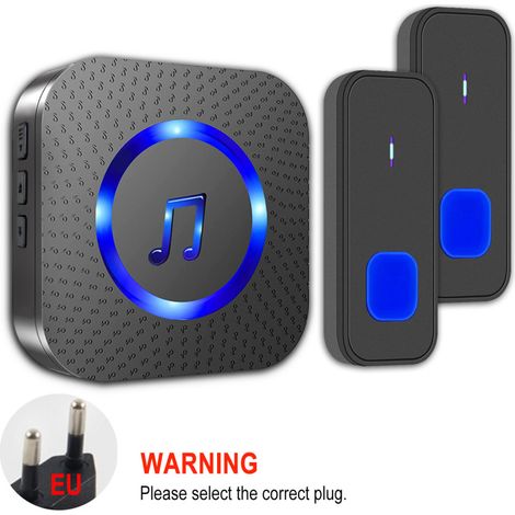 Campanello musicale senza fili, pulsante impermeabile con portata di 300 metri, campanello intelligente alimentato dalla rete elettrica (standard europeo) (1/4)