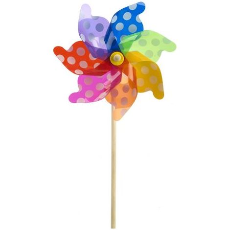TrendLine Windrad Bunt Ø ca. 32 cm Windspiel Standhöhe: ca. 74 cm Windspirale (1/2)