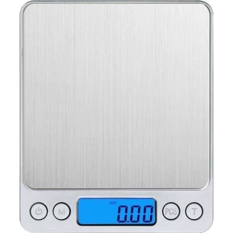 Balance de précision pro XL 0.01g-Max 500g Balance de Cuisine,Balances de Bijoux, Écran LCD Rétroéclairé, Fonction de Tarage + Fonct