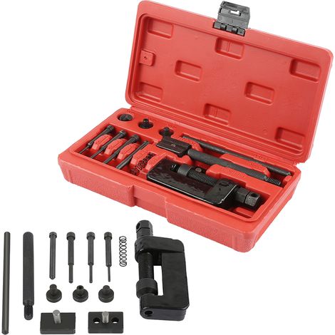 Skecten – Kit rivé chaîne moto – Acier forgé – Pour chaînes #35 à #630 – 3 axes de rivetage 2/3/4mm – Outil de démontage et montage (1/6)