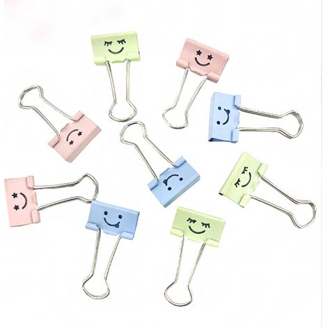 19 mm Smiley-Doppelclip-Haarspangen, verschiedene Farben, 80er-Packung (1/5)
