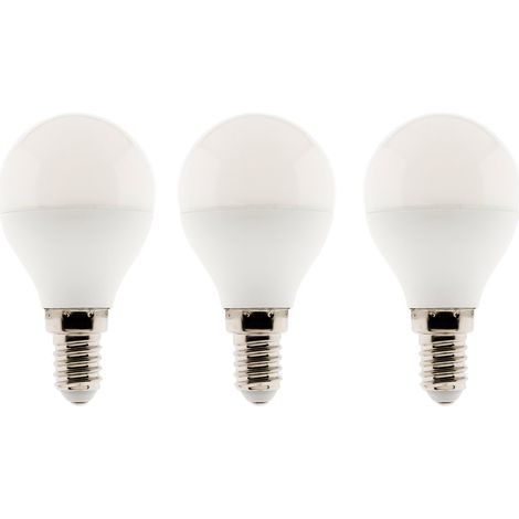 Lot de 3 ampoules LED sphériques 5,2W E14 470lm 2700K - Blanc chaud - Zenitech (1/2)